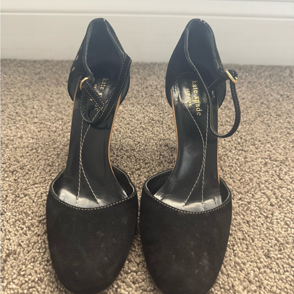 Kate Spade Black Heels with Ankle Strap